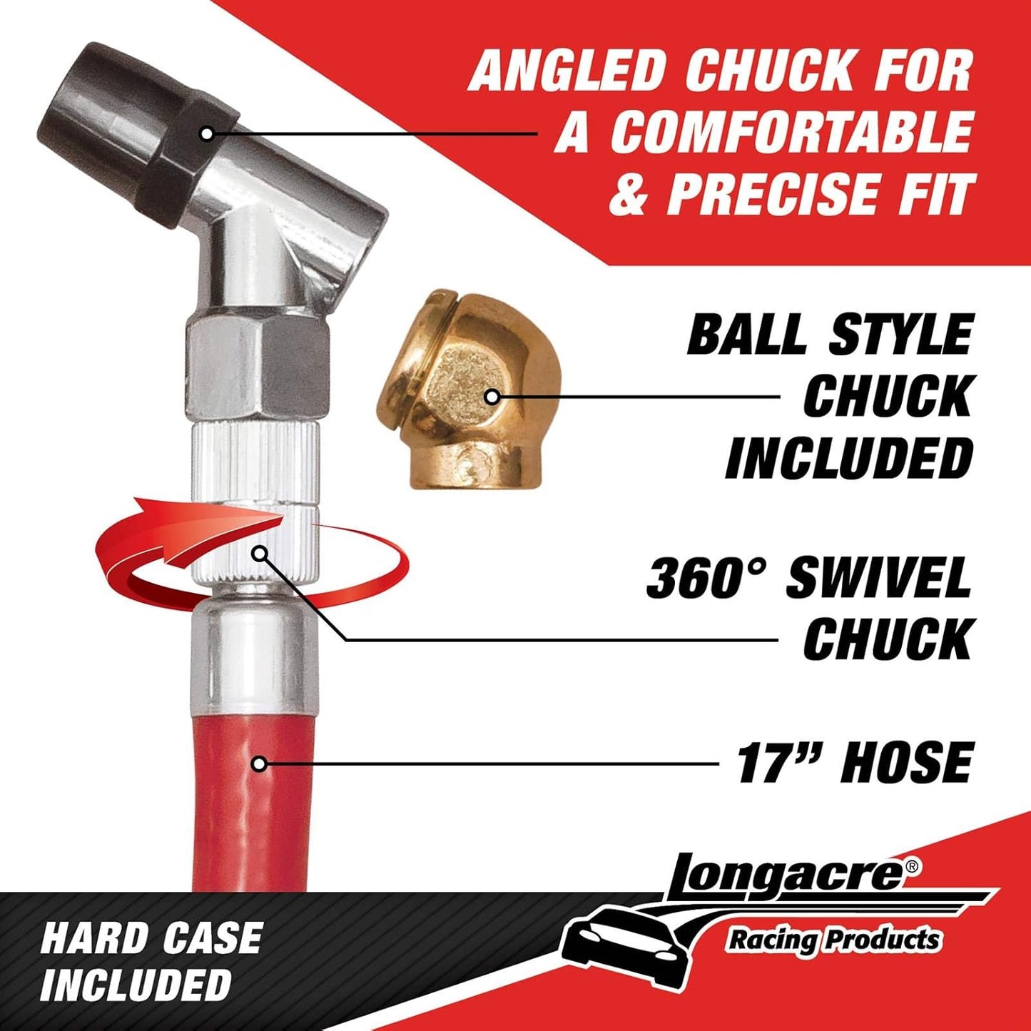 Longacre Magnum 3 1/2 GID Tire Gauge, 0-15 by 1/4 lb