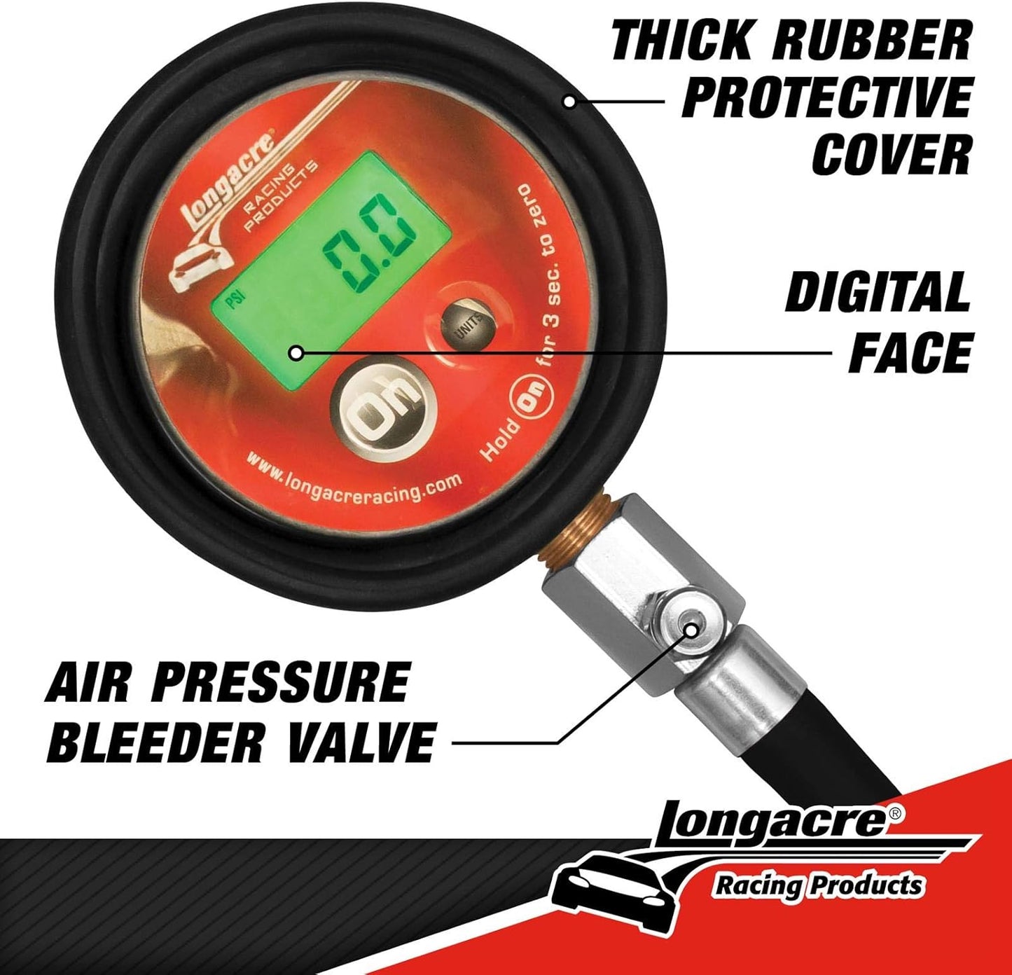 Longacre  Semi Pro Digital Tire Pressure Gauge, 0-60