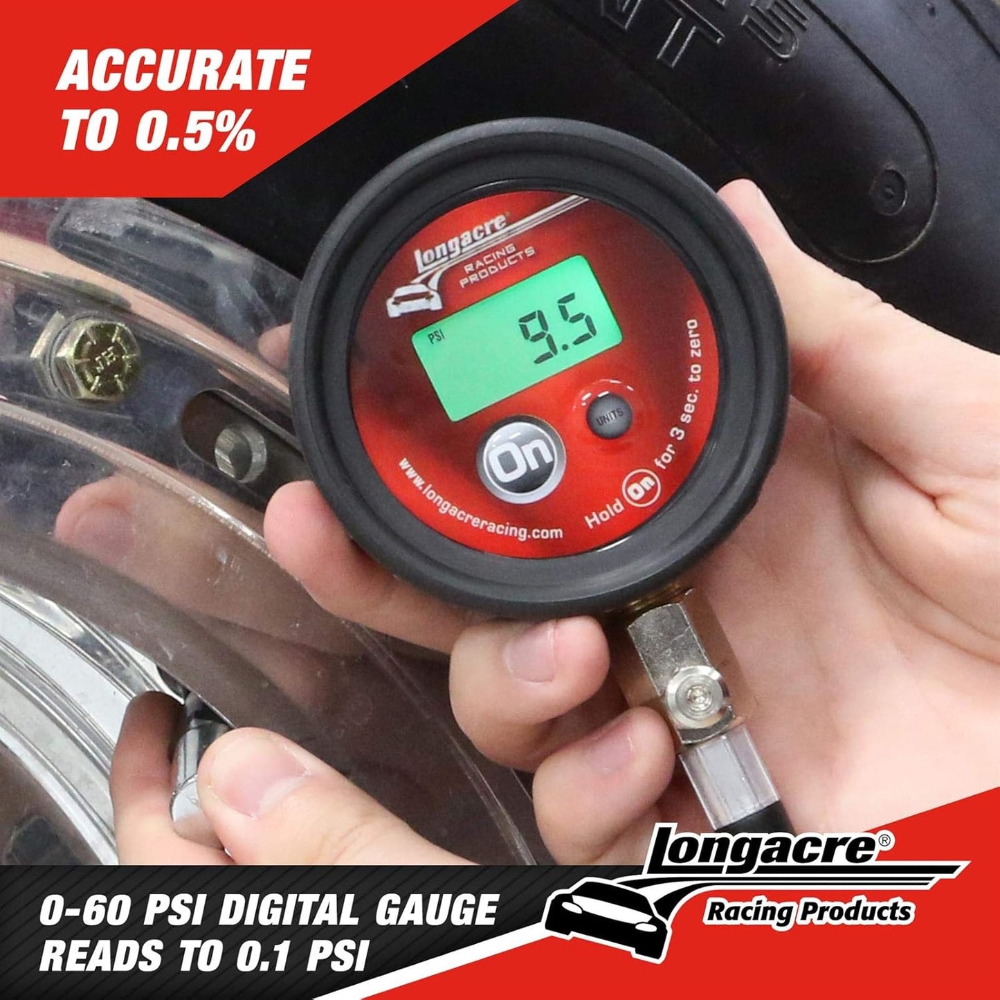 Longacre  Semi Pro Digital Tire Pressure Gauge, 0-60