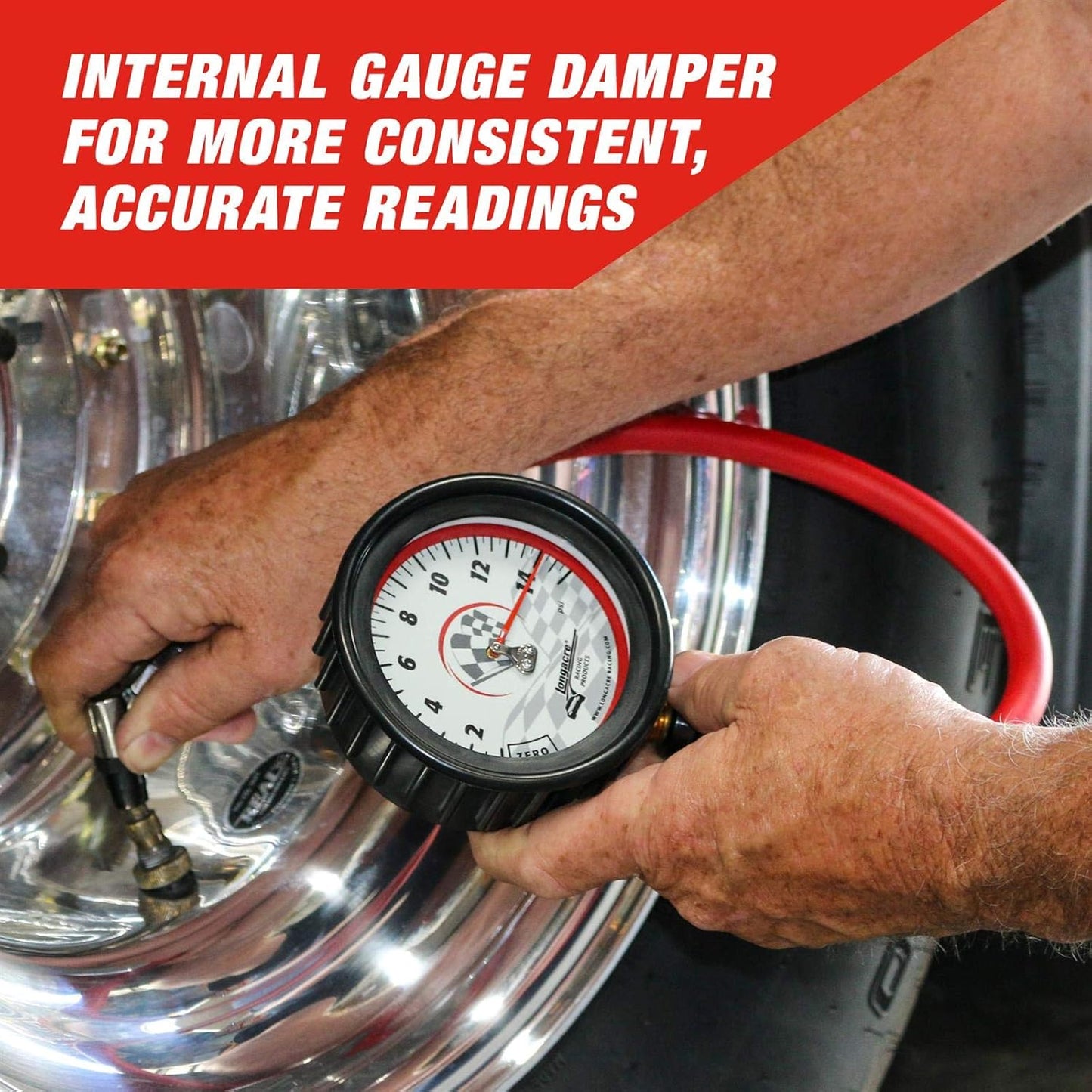 Longacre Magnum 3 1/2 GID Tire Gauge, 0-15 by 1/4 lb