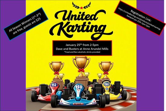 United Karting Banquet (Jan 25th 2PM - 5PM)